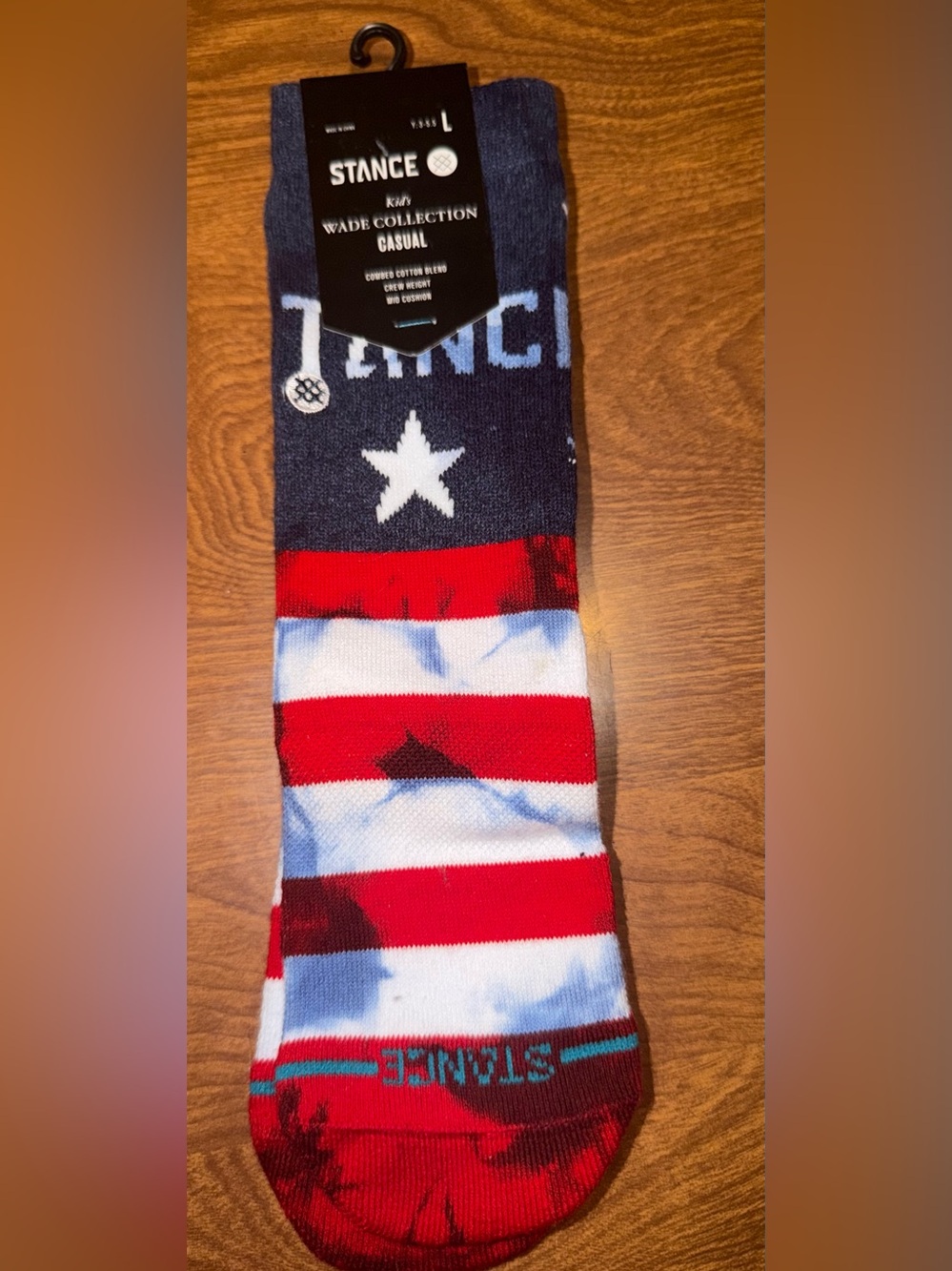 Stance kids Americana Crew Socks - wade Collection youth 3-5.5 NWT